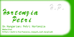 hortenzia petri business card